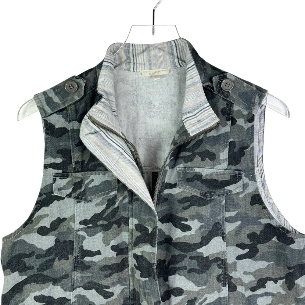 Mystree Camo Army Vest 100% Cotton Trendy Stylish Streetwear Women's Size Large - Picture 9 of 14